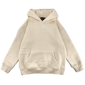 Legacy29 Junior Cream Hoodie with front pocket and embroidered logo. Made from soft cotton for cosy and stylish kids' wear.
