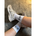 Legacy29 Slogan Sock: 100% Cotton White Socks