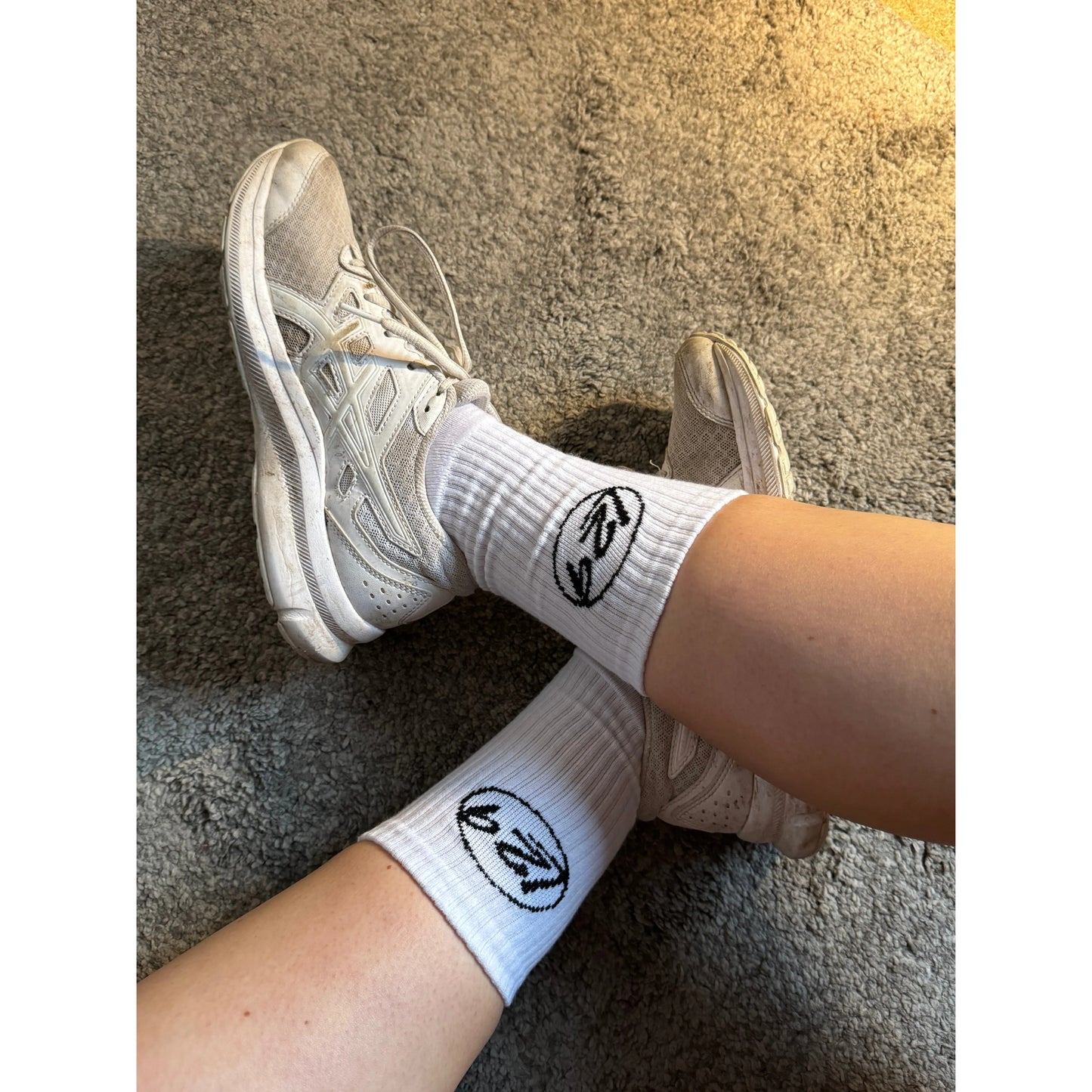 Legacy29 Slogan Sock: 100% Cotton White Socks