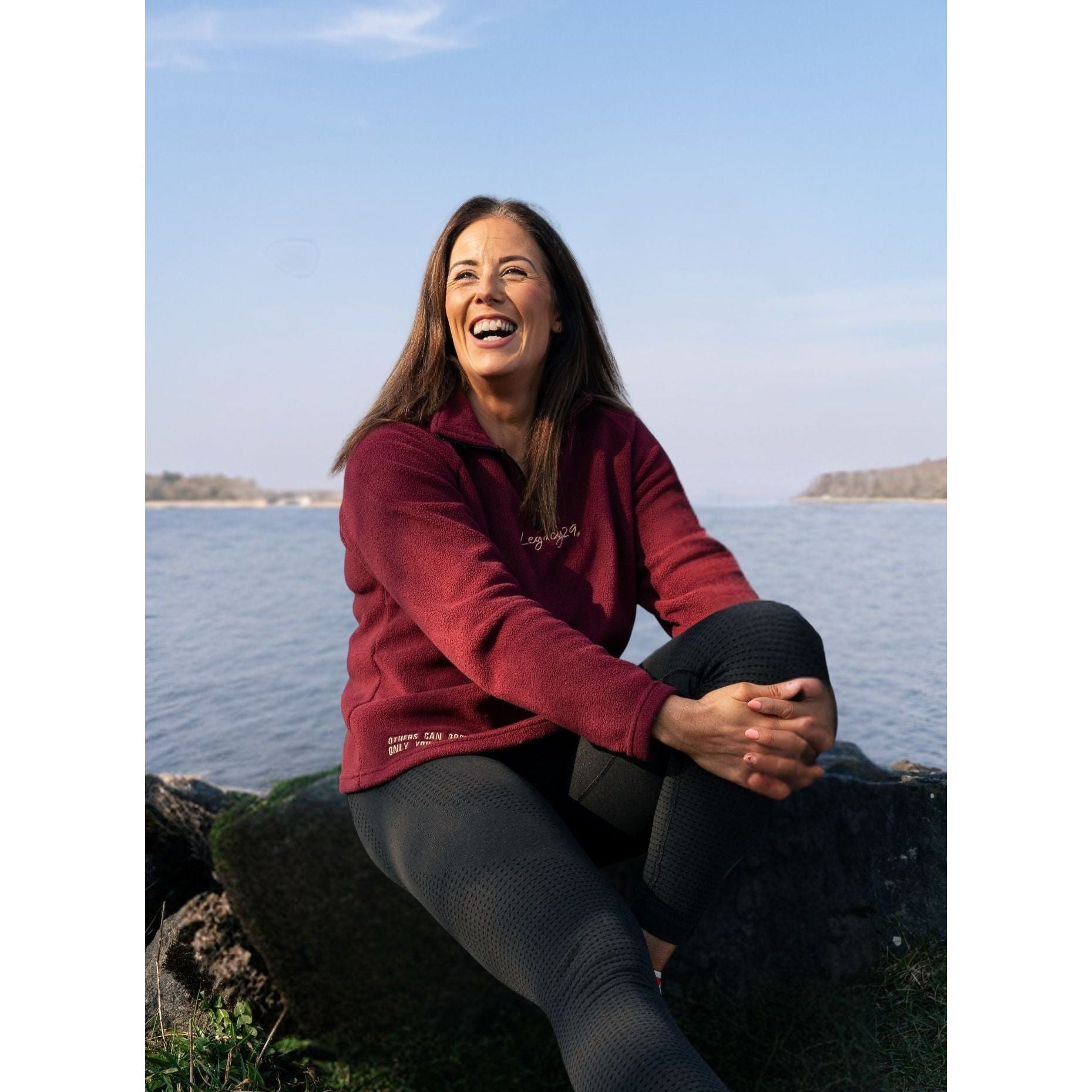 Garnet Red Fearless Fleece | Unisex Mental Health Awareness Apparel | Legacy29