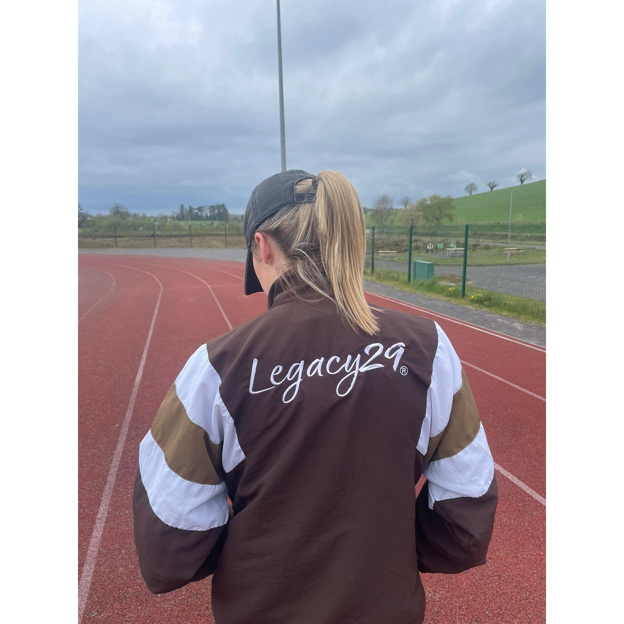 The Legacy29 On Track Jacket | Brown & Beige | Nylon Crinkle