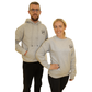 Models wear Legacy29 Grey Hoodie and Jumper in sizes medium and extra small