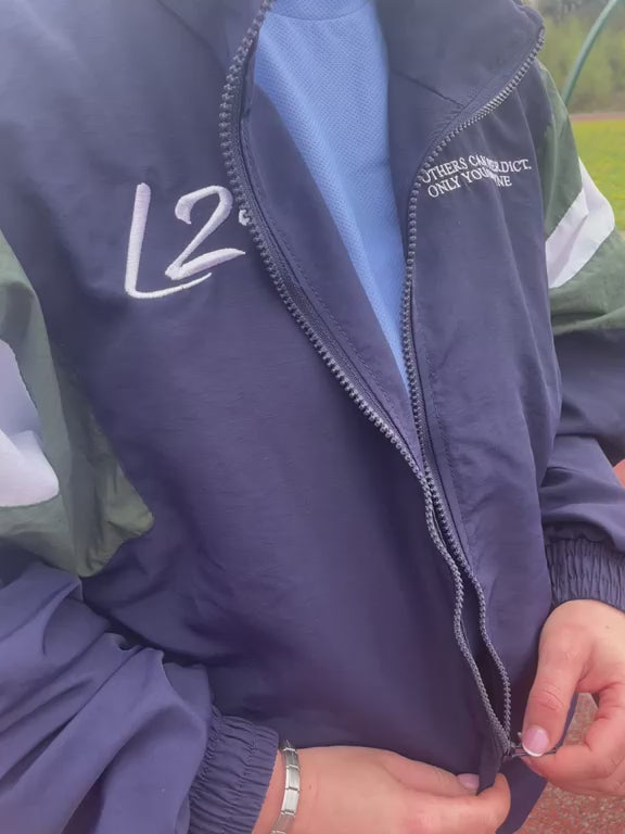 Track Jacket - Navy & Green